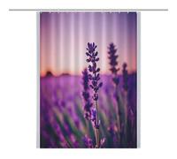 JTREWBV Thick Bathroom Shower Curtains,Purple Lavender Print Bath Curtain, Fabric Shower Curtain with Metal Grommets & Plastic Hooks