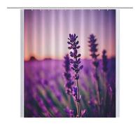 JTREWBV Thick Bathroom Shower Curtains,Purple Lavender Print Bath Curtain, Fabric Shower Curtain with Metal Grommets & Plastic Hooks
