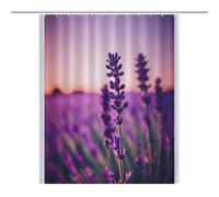 JTREWBV Thick Bathroom Shower Curtains,Purple Lavender Print Bath Curtain, Fabric Shower Curtain with Metal Grommets & Plastic Hooks