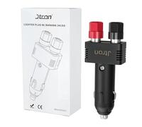 Jtron Dc 12v 10a Male Cigarette Lighter Plug with Power Wiring Cable Car to Take Power Black Power Cord for Inverter