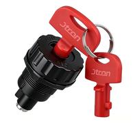 Jtron Key Operated Power Isolator Switch with 2 Keys, 10A 14VDC, SPST, Lockable, Black, for Car, Motorcycle, Marine, Camper, Caravan, ATV, UTV