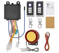Jtron Motorcycle Anti-Theft Alarm Security System, Remote Control Engine Start Bike Anti-Hijacking, Waterproof Cycling Bike Alarm