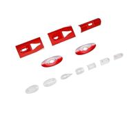 JtrWeC LED Light Cover Fit For RC Plane Model 90mm Ares 3D EDF Jet(Red)