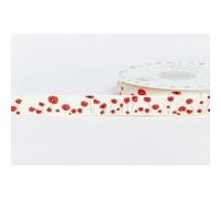 JTS RIBBON DESIGN Poppy Grosgrain Ribbon 16mm x 1 Metre, Antique White