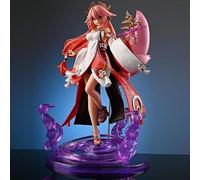 jtsgwop 24cm Genshin Impact Yae Miko Anime Action Figure PVC Toy Character Model Decoration Statue Gifts Collectibles