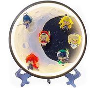 jtsgwop 30 cm/11.8 inches Genshin Impact PVC Collectible Game Night Light Character Model Anime Toys Tricolor Adjustment USB (Color : Natural)