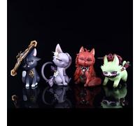 jtsgwop 4pcs Genshin Impact PVC Collectible Game Action Figure Character Model Anime Toys