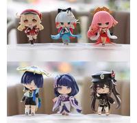 jtsgwop 6pcs Genshin Impact PVC Collectible Game Action Figure Character Model Anime Toys