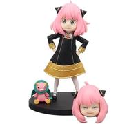 jtsgwop Anya Double Head Sculpture Action Figure PVC Statue Anya Forger Anime Figures Model Collection Decoration Gift 6.3" (Stand)