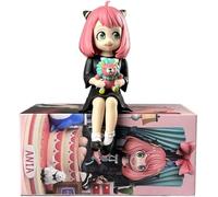 jtsgwop Kneeling Anya Forger, Sitting Anya Action Figures, Cartoon Cosplay PVC Anime Statues Model Collection Car Desktop Decoration Gift 4.3" (A)