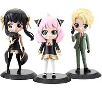 jtsgwop Loid Anya Yor Figure Set, Big Eyes Cartoon PVC Anya Statue Anime Figures Model Desktop Collection Decoration Gift 5.5"