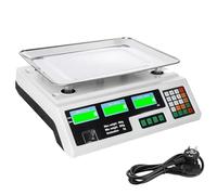 JTSMJQIE 88lb LCD Electronic Price Computing Scale 40kg x 2g Digital Price Scale LCD Digital Commercial Food Weight Scale Commercial Grade for Accurate Pricing and Weighing