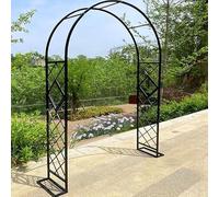 JTSMJQIE Metal Garden Arch Rustproof Galvanized Trellis Arbor outdoor wedding Theme Decoration Climbing Plant archway Wrought Iron with Bases