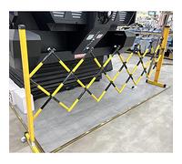 JTSMJQIE Retractable Barrier, Metal Expandable Barricade, Mobile Security Barrier Door With Casters, Portable Telescopic Fence, Suitable For Outdoor Road Garage Construc