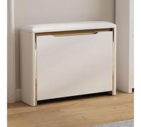 JTSMJQIE Shoe Rack Entryway Cabinet Bench With Storage Hidden Wooden Shoe Storage Shelf With Flip Drawer Organizer Bench Seat With Padded Seat For Porch Entrance Hallway Living Room