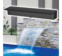 JTSMJQIE Stainless Steel Waterfall Spillway, Rust-Resistant Cascade Blade for Indoor Outdoor Water Features, Easy Installation Decorative Fountain Accessory