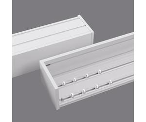 JTSMJQIE Window Curtain Pelmet Box 3-in-1 Curtain Box Double Track, Customized Curtain Pelmets for Windows, Wall-mounted Window Cornice Valances Curtain Rails with Brackets, Screws