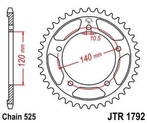 JTSPROCKETS JTR1792.43 Chain Sprocket