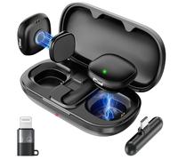 JTTSO Magnetic Wireless Lavalier Microphone for iPhone 16 15 14 Pro Max Android Camera, 2-Person Plug-Play AI Noise Canceling Mic, 48kHz Hi-Fi for TikTok YouTube Vlog Recording, 40H Battery Case