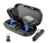 JTTSO Professional Wireless Microphone for iPhone, Wireless Lavalier Microphone, 3-Level AI Noise Reduction, 350ft Range Hi-Fi Sound, for iPhone/iPad/Android/Camera, Mic for Video Recording YouTube