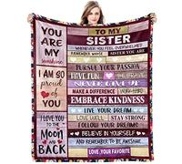 JTUOW Sister's Birthday Blanket - Present for Sister, Brother, Christmas, Valentines