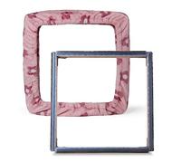 JTVTW Gripper Strip Frames 15.7*15.7 Inch Punch Needle Rug Hooking Embroidery Hoop with Frame Cover (Pink)