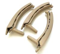 JTWMTY LHD Left Right Car Interior Door Handle with Leather Cover Assembly Set for X5 X6 E70 E71 E72 2007 2008-2014 Exact Fit Original Mounting Holes(LHD Set Beige)