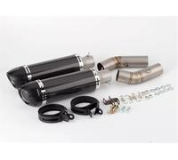 JTWMTY Sporty fashionable design Motorcycle Exhaust Muffler Full System Slip On Middle Pipe Link Exhaust For Ducati 848 EVO 1098 1198 S/R 848 Muffler