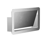 JTWWDM 304 Stainless Steel Trash Can Cover, Hidden Recessed In-Cabinet Waste Bin Lid, Push-to-Open Side Entry Wastebasket for Kitchen Bathroom and Vanity,Silver,Style C