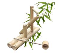 JTWWDM Bamboo Water Feature Rocking Landscape, Zen Garden Water Features, Indoor Outdoor Waterscape Decorate, Cascading Tiered Water Fountain Pump Waterfall