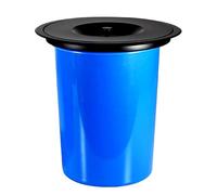 JTWWDM Drop-In Countertop Trash Can with Handle Lid, Stainless Steel Top & Plastic Barrel, 5L/8L Hidden Waste Bin for Kitchen Cafe Counters Offices and Salons,Black,8L