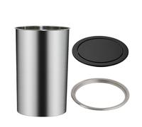 JTWWDM Embedded Countertop Trash Chute, Round Cover Swing Flap Garbage Bin Cover, Hidden Stainless Steel Trash Can Lid, Simple Waste Basket for Office Kitchen,Black