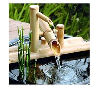 JTWWDM Handmade Bamboo Fountain, Japanese Style Indoor Outdoor Water Feature, Water Fountain with Pump and Water Spoon, Applies to Home Garden Zen Decor Patio Tabletop