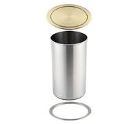 JTWWDM Hidden Stainless Steel Swing Flap Lid, Built-In Countertop Kitchen Trash Cans with Cover, Round Recessed Garbage Bin for Kitchen Bathroom Office,Titanium