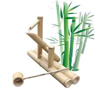 JTWWDM Outdoor Water Fountain Decoration, Zen Feng Shui Feature with Water Pump, Traditional Rocking Bamboo Fountain Kit for Garden Yard Backyard Lawn