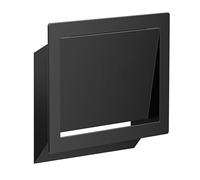 JTWWDM Side Mount Trash Chute Lid, Square Built-In Cabinet Garbage Bin Lid, Commerical Stainless Steel Push Cover, Hidden Kitchen Wastebasket Cover,Black,Style B