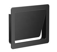 JTWWDM Side-Open Garbage Bin Flap, 304 Stainless Steel Built-in Trash Chute Cover, Recessed Installation Waste Chute Lid, Perfect for Kitchens Bars & Commercial Use,Black,Style A