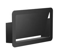 JTWWDM Side Opening Stainless Steel Garbage Bin Lid, Modern Square Built-In Trash Can Cover, Hidden Push Waste Basket Lid for Kitchen Cabinet Bathroom,Black,Style C