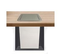 JTWWDM Square Built-in Trash Can with Rotating Flip Lid, Countertop Stainless Steel Waste Bin, Modern Recessed Garbage Basket for Kitchen Coffee Bar or Bathroom Vanity,Big B