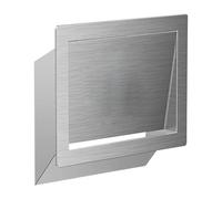 JTWWDM Wall-Mounted Trash Can Lid, 304 Stainless Steel Push Open Hidden Garbage Bin Cover, Side Throw Garbage Chute for Bathroom Kitchen and Laundry Area,Silver,Style B