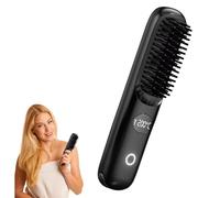 Jtxcreate Straightener Brush | USB Charging Portable Hair Straightener Smoothing Hair Brush | Straightening for Women, Girls, Thick, Curly to Straight