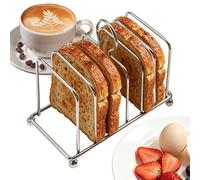Jtxcreate Toast Rack Holder - 6 Slot Vintage Metal Organizer Bread Display,Breakfast Bread Loaf Holder Stand - for Home Dorm Restaurant Kitchen Hotel Dining Room Office Cafe Buffet