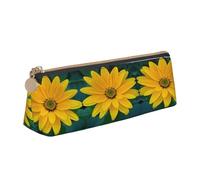JTXSFYZPB Pretty Flower - Pencil Case Leather Pencil Pouch Portable Stationery Organizer Box Printed Small Pen Holder with Zipper for Kid Girls Boys Women Men