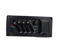 JTYUERWQ 4 Band Acoustic Guitar Preamp Amplifier EQ Pickup Acoustic Guitar Amplifier Preamps Curve Side & Flat Straight Side Acoustic Guitar Pickups Parts(Curve Side)