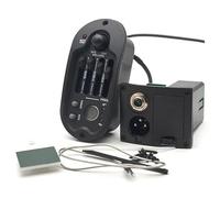 JTYUERWQ 4 Band EQ Acoustic Guitar Preamp With Round Digital Procedding Tuner 98x44.5mm Equalizer Guitar Pickup Rubber Acoustic Guitar Pickups Parts
