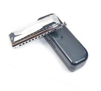 JTYUERWQ Beginners harmonica 12-hole Chromatic Harmonica Has A Diaphragm Playing Instrument(Silver)