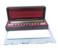 JTYUERWQ Beginners harmonica 12 Tones Silver Harmonica Brass Reedplates Phosphor Bronze Reeds Diatonic Blues Harp Harmonica(A)