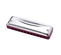 JTYUERWQ Beginners harmonica Harmonica With 10 Hole C-key Blues For Beginner Adult Professional Level(Burgundy)