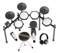 JTYUERWQ Electronic Drum Kit For Adults With 455 Sounds Mesh Drum Pads Drum Sticks Heavy Duty Pedals Drum Throne Beginners Electronic drums