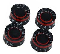 JTYUERWQ Red Black 4Pcs Guitar Speed Control Knobs Volume Tone Knob Vintage Speed Control Guitar Knobs For Guitar Accessories Guitar Parts